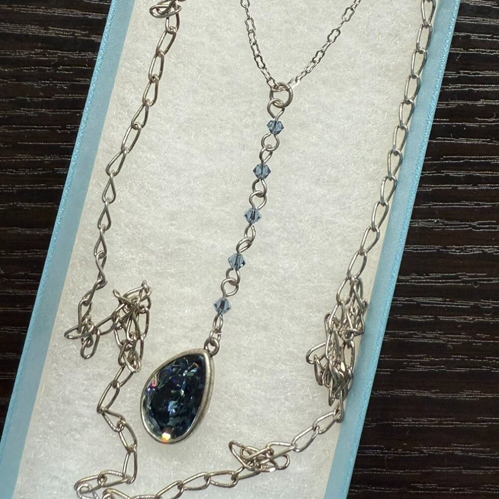 NIB. Touchstone Crystal, a Swarovski Crystal Company, Wrapped Up Necklace